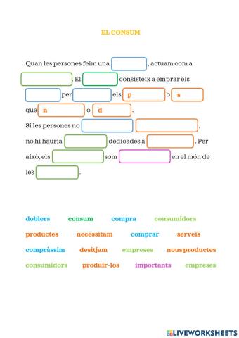 SOCIALS - EL CONSUM 2 (completa 1)
