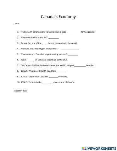 Canada's Economy