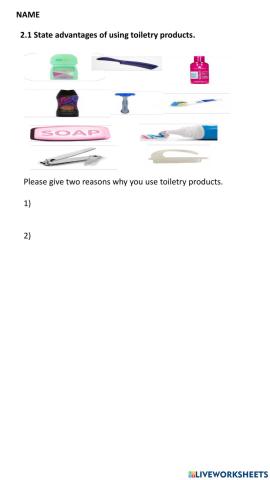 Personal hygiene items