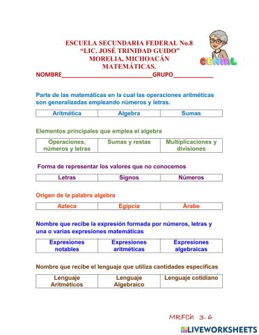 Introducción al algebra