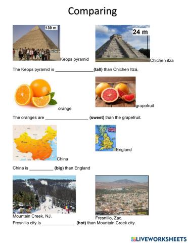 Comparative adjetives