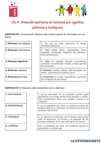 Lesiones agentes químicos y biológicos