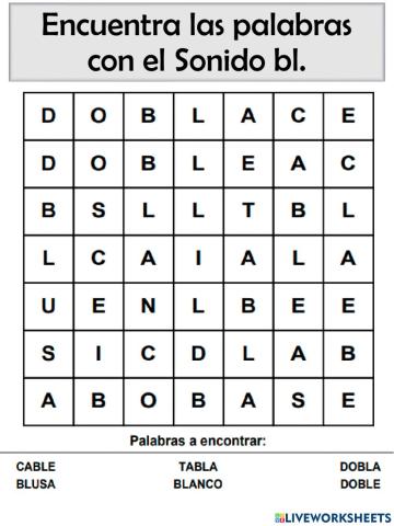 Vocabulario del sonido bl