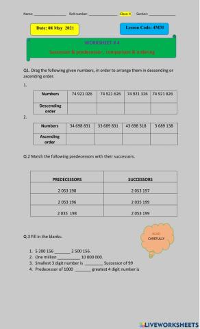 Successor predecessor