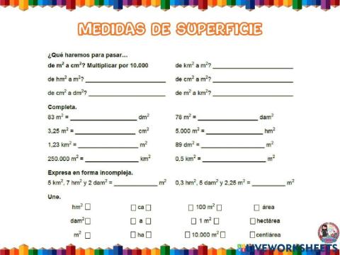 Medidas de superficie