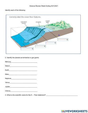 Science Review Week Ending 5-21-2021