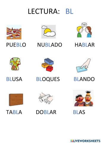 VOCABULARIO Bl - br