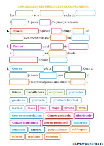 Socials - Com arriben els productes al consumidor 2 (completar 1)