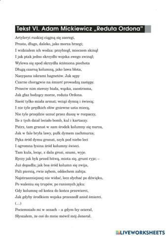 Test - Reduta Ordona