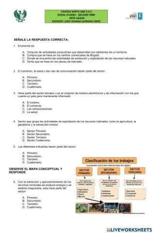 Quiz sectores de la economía