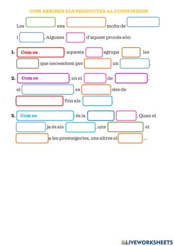 Socials - Com arriben els productes al consumidor 3 (completar 2)
