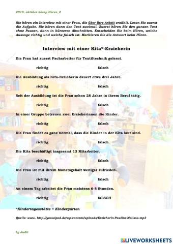 Interview mit einer Kita-Erzieherin