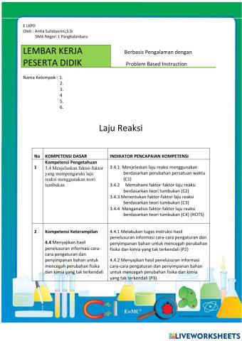 E-LKPD Laju Reaksi