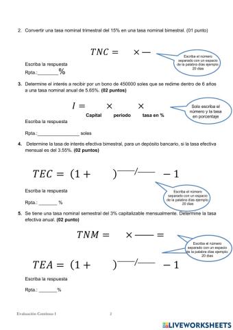 Conversiones Tasas Nominales y Efectivas B