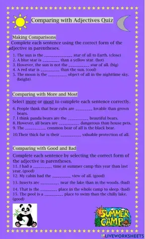 Comparing with Adjectives Quiz