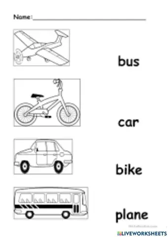 Medios de transporte en ingles