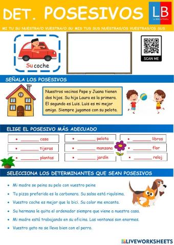 Determinantes posesivos