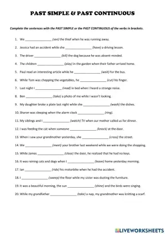 Past simple & past continuous