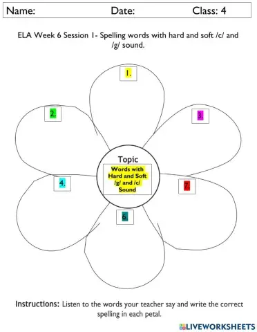 Spelling Hard and Soft -c- and -g- Sound