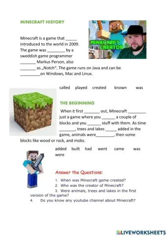 Minecraft History