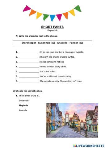 Short pants - pages 3-9