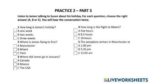 Listening KET - Part 3 (2)