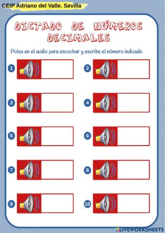 Dictado de números decimales3