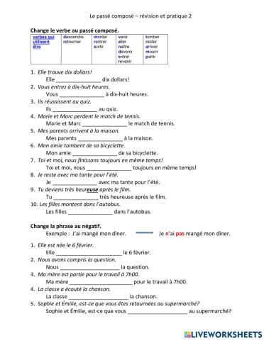 Passé Composé - avoir et être2