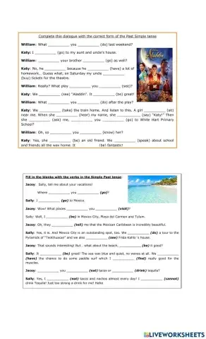 Dialogues in the Past Simple