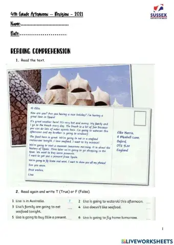 Revision: Units 14, 15, 1 & 2.