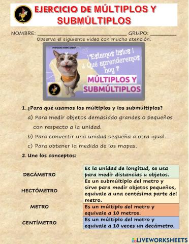 Múltiplos y Submúltiplos