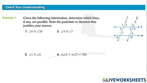 Proving lines parallel