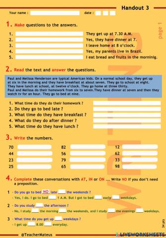 Beginner - Test - Handout 3 - PAGE 1