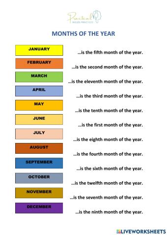 Months of the year - exercise