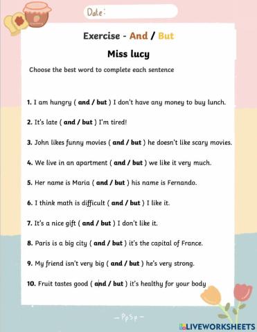 Conjuctions BUT- AND