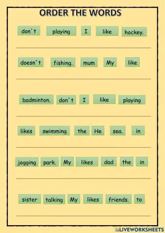 HOBBIES. Verb+...ing