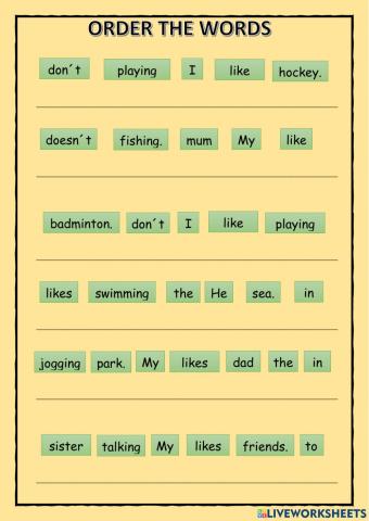 HOBBIES. Verb+...ing