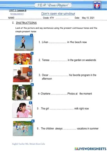 Presenet simple and present continuous