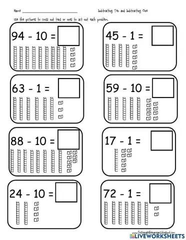 Base Ten Block Subtraction
