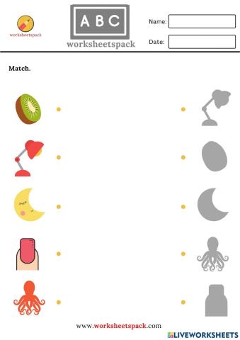 Shadow matching game alphabet beginning sounds worksheets