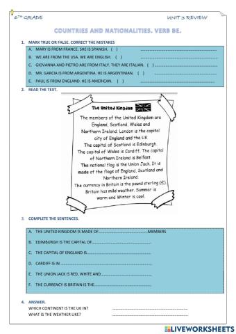 6th grade unit 3 review