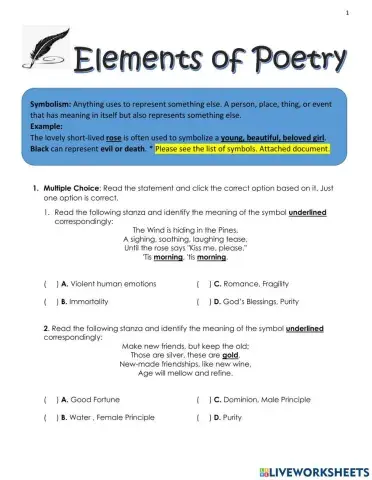 Elements of Poetry