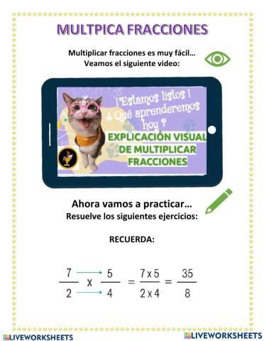 Multiplicación de fracciones