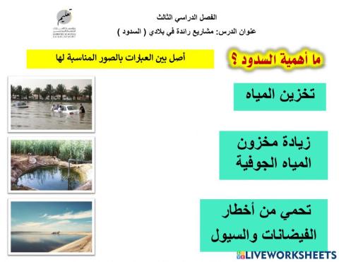 مشاريع رائدة ( السدود)