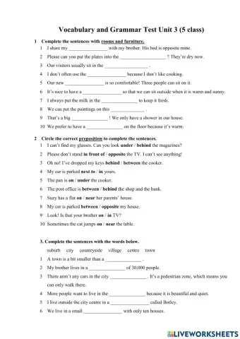 Test Unit 3 (class 5)