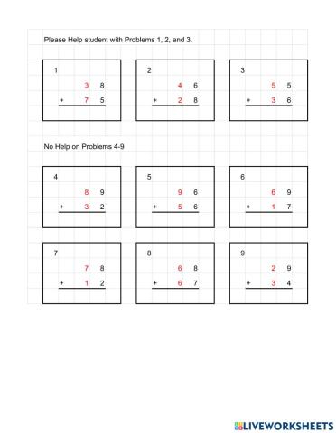 Addition with regrouping May 17