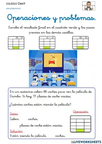 Operaciones y problema con llevadas