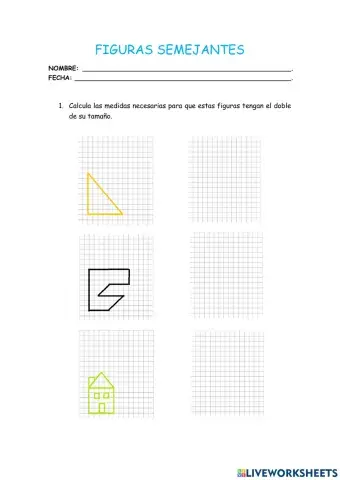 Actividad 3: Proporcionalidad (figuras semejantes)