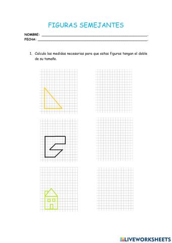 Actividad 3: Proporcionalidad (figuras semejantes)
