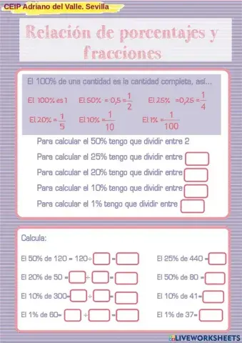 Cálculo sencillo de porcentajes
